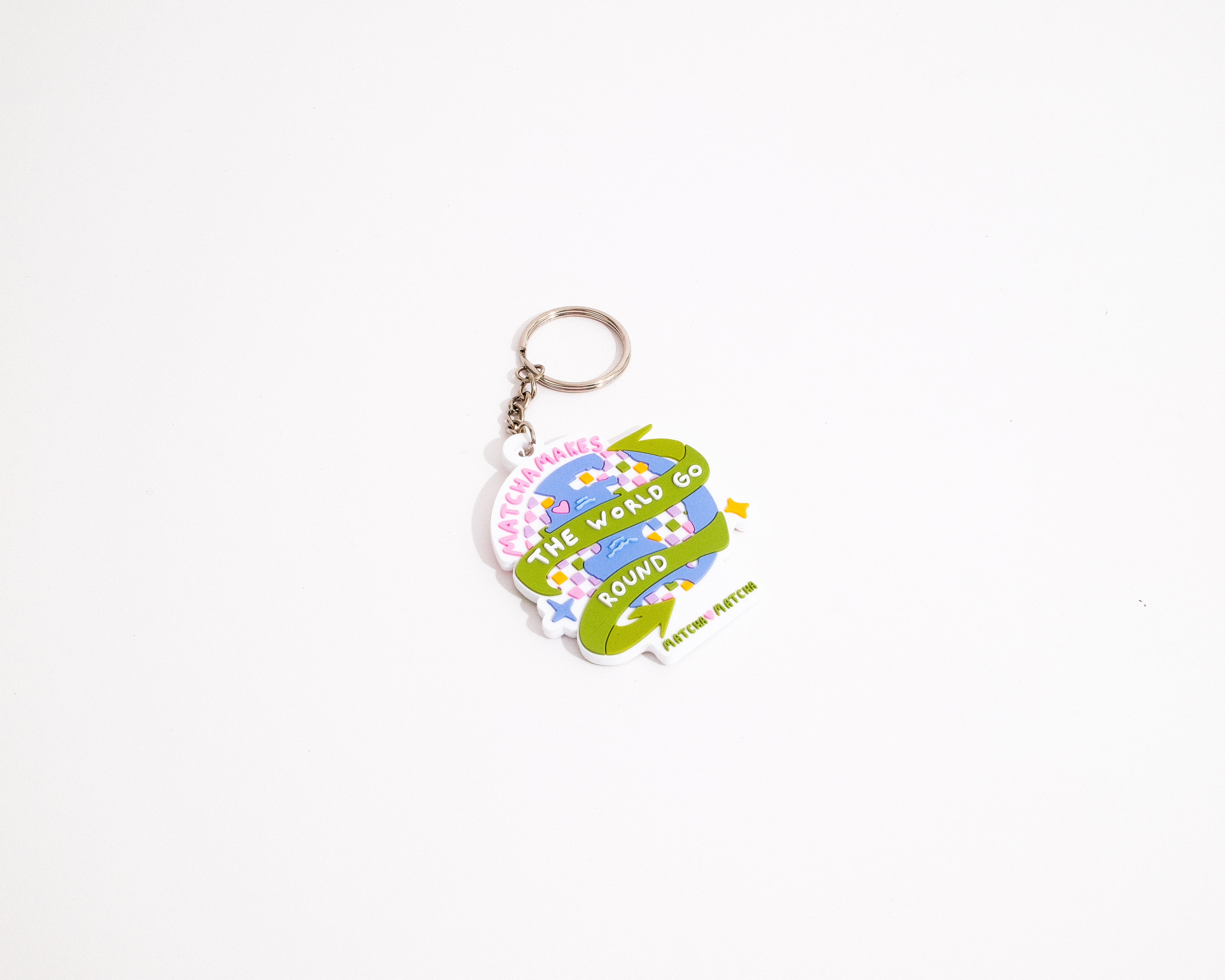 Matchamakestheworldgoround Rubber Key Chain